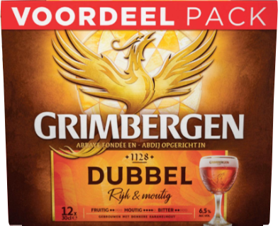 Grimbergen Dubbel Voordeel Pack met 12 flesjes van 30cl Grimbergen Dubbel Voordeel Pack met 12 flesjes van 30cl