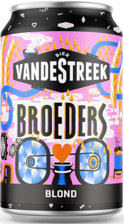 Vandestreek Broeder Blond blikje van 33cl Vandestreek Broeder Blond blikje van 33cl