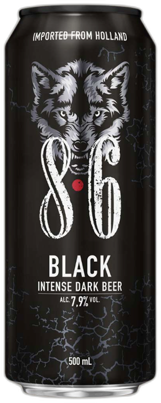 8.6 Black blik 50cl
