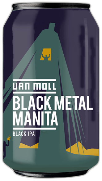 Van Moll Black Metal Manita blik 33cl Van Moll Black Metal Manita blik 33cl