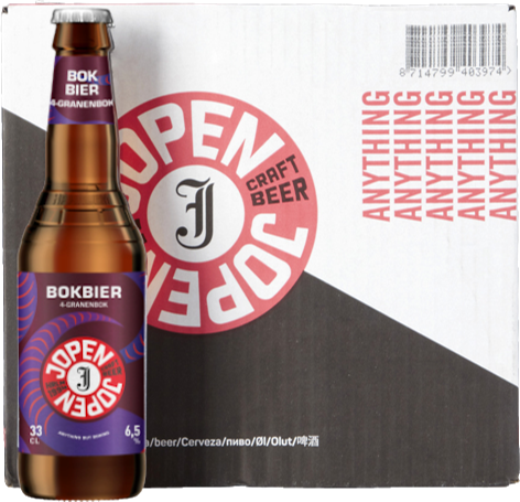 Jopen Bokbier doos met 12 flesjes van 33cl Jopen Bokbier doos met 12 flesjes van 33cl