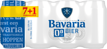 Bavaria 00 8pack met blikjes van 33cl Bavaria 00 8pack met blikjes van 33cl