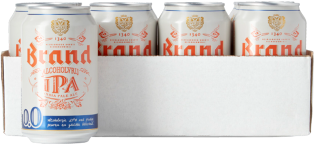 Brand IPA 00 tray met 12 blikjes van 33cl Brand IPA 00 tray met 12 blikjes van 33cl