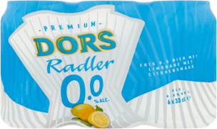 Dors Radler 0.0 sixpack met blikjes van 33cl