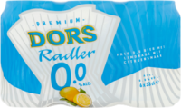 Dors Radler 0.0 sixpack met blikjes van 33cl