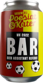 Poesiat en kater bar bier blikje van 33cl