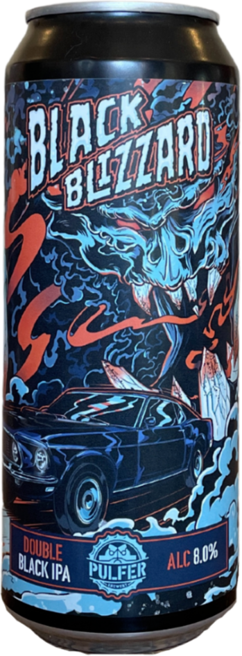Pulfer Black Blizzard Dubbele Black IPA blik 50cl