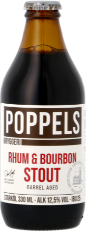 Poppels Rhum and Bourbon Stout fles33cl