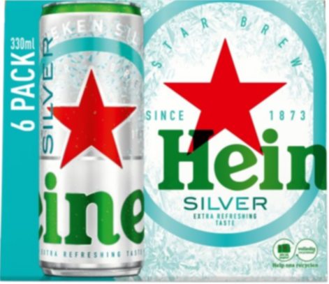 Heineken silver sixpack blik Heineken silver sixpack blik