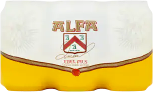 Alfa edel pils sixpack 33cl blikjes Alfa edel pils sixpack 33cl blikjes