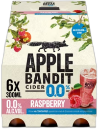 Apple Bandit Raspberry 0.0% sixpack met flesjes van 30cl