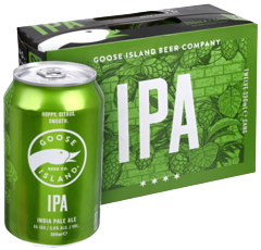 Goose Island IPA sixpack met 6 blikjes van 33cl Goose Island IPA sixpack met 6 blikjes van 33cl