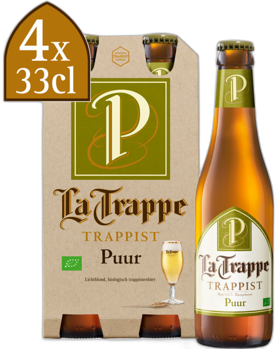 La Trappe Puur 4-pack met flesjes van 33cl