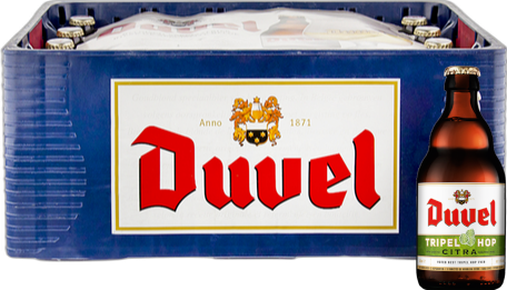 sigaret Om toestemming te geven Appal Prijs krat van 24 flesjes á 0,33 liter Duvel Tripel Hop Citra | biernet.nl
