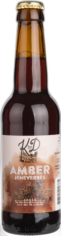 Klein Duimpje Amber jeneverbes flesje van 33cl