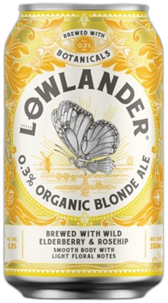 Lowlander 0.3% Organic blond ale blikje van 33cl