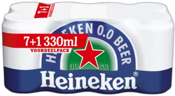 Heineken 0.0 set met 8 blikjes van 33cl