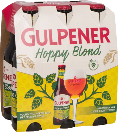 Gulpener Hoppy Blond sixpack met flesjes van 30cl