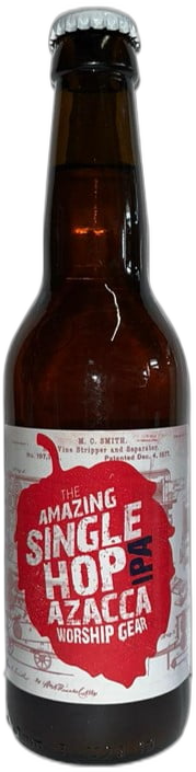 The Amazing Single Hop IPA Azacca Worship Gear flesje van 33cl