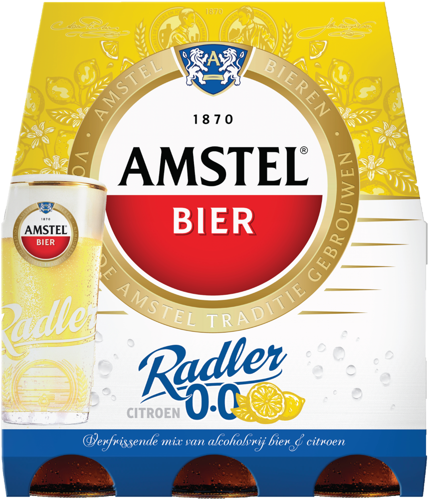 Amstel Radler 0.0% set van 6 flesjes á 0,30 liter Amstel Radler 0.0% set van 6 flesjes á 0,30 liter