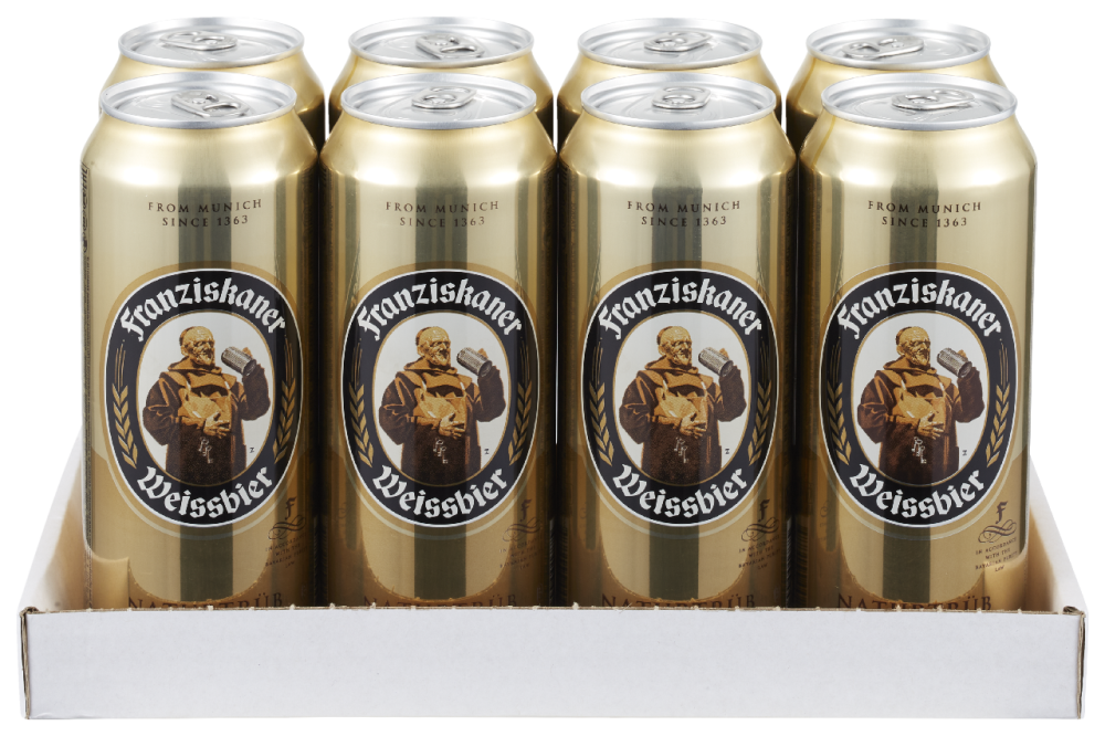 Franziskaner Weissbier set van 8 blikken á 0,50 liter Franziskaner Weissbier set van 8 blikken á 0,50 liter