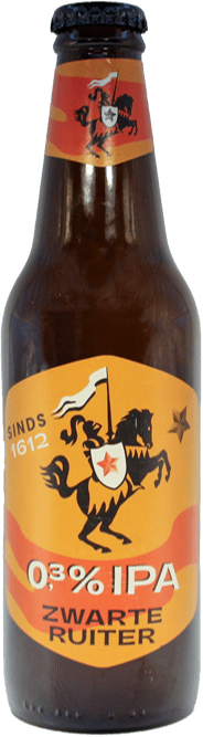 Gulpener Zwarte Ruiter 0.3% IPA flesje van 30cl Gulpener Zwarte Ruiter 0.3% IPA flesje van 30cl