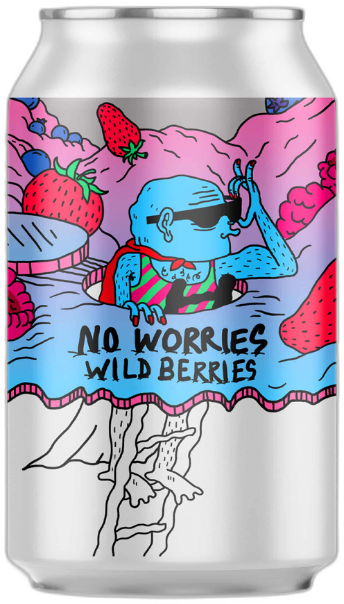 Lervig No Worries Wild Berries blikje van 33cl