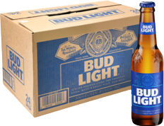 Bud  Light doos met 24 flesjes van 355ml Bud  Light doos met 24 flesjes van 355ml