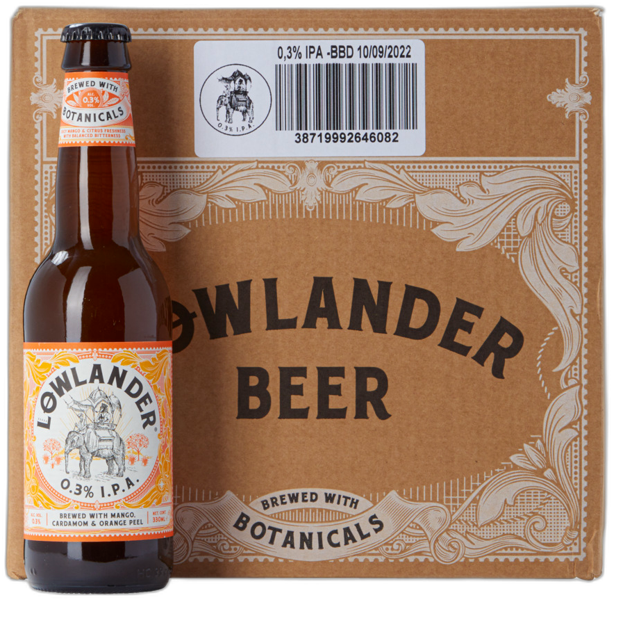 Lowlander IPA 0,3% doos met 12 flesjes van 33cl