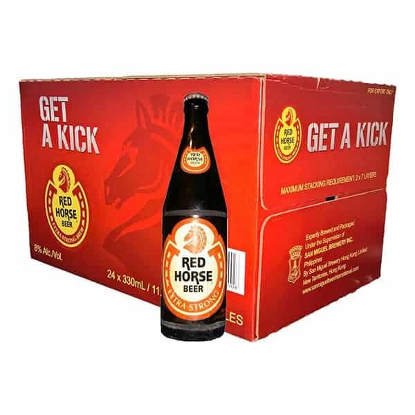 Red Horse bier 24 flessen - lager/pilsener - Filipijnen - 33cl. - 8,0% alcohol