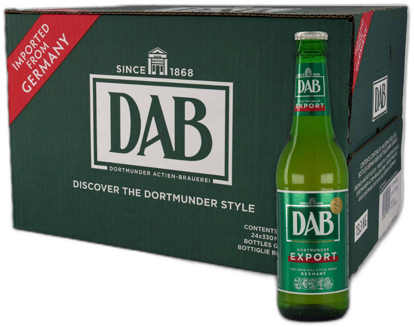 DAB Dortmunder Export doos met 24 flesjes van 33cl