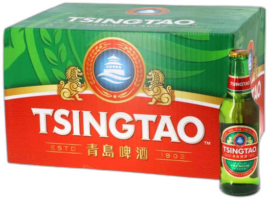 Tsingtao doos van 24 flesjes á 0,33 liter Tsingtao doos van 24 flesjes á 0,33 liter