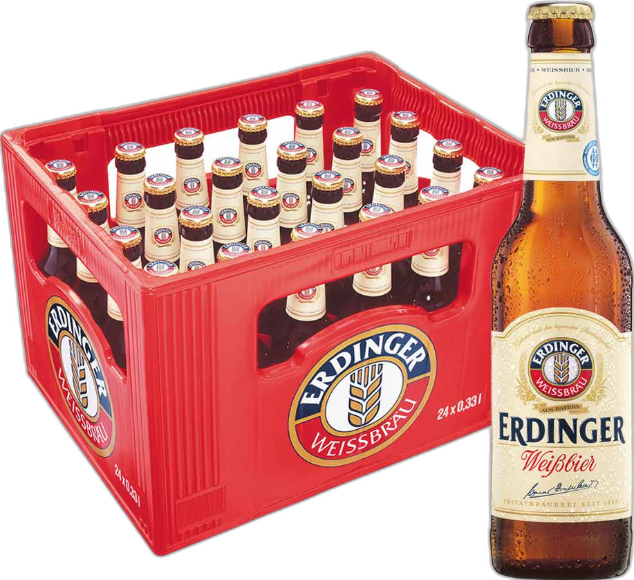 Erdinger Hefe Weisse krat 24x33cl Erdinger Hefe Weisse krat 24x33cl