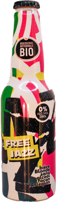 Kiss'wing Free Jazz Blonde Arlequin flesje van 33cl