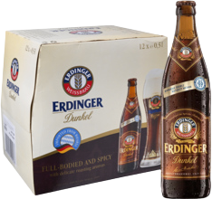 Erdinger Dunkel doos met 12 flessen van 50cl