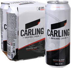 Carling set met 4 blikken van 50cl