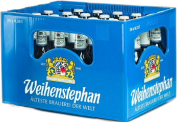 Weihenstephaner Hefeweissbier krat met 24 flesjes van 33cl Weihenstephaner Hefeweissbier krat met 24 flesjes van 33cl
