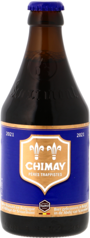 Blauwe Chimay fles 0,33 liter Blauwe Chimay fles 0,33 liter