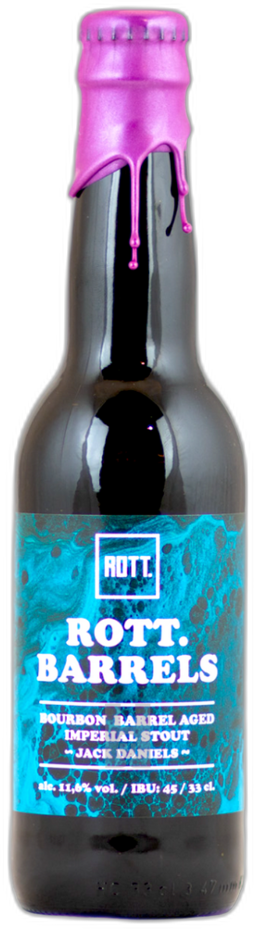 ROTT.barrels Bourbon (Jack Daniels) Barrel Aged Imperial Stout flesje van 33cl