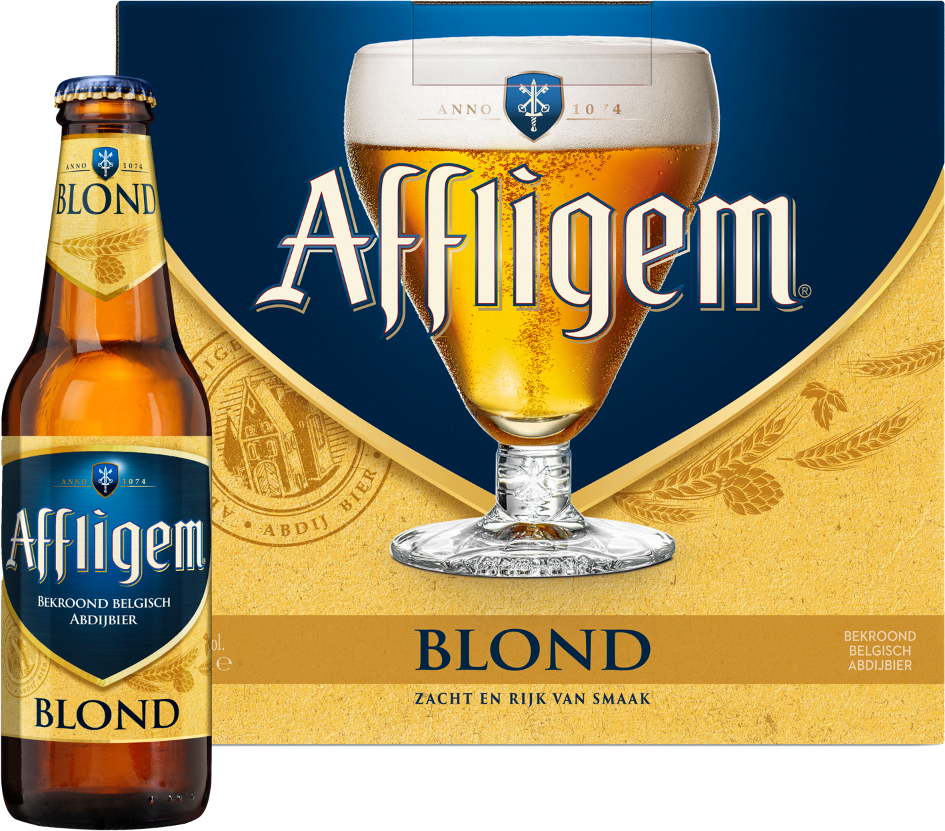 Affligem Blond doos met 12 flesjes van 30cl Affligem Blond doos met 12 flesjes van 30cl