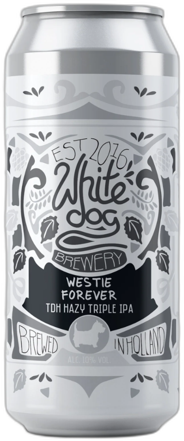 White Dog Westie Forever blik van 44cl