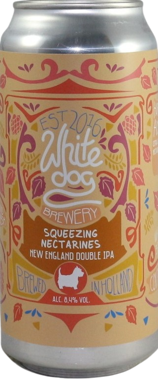 White Dog Squeezing Nectarines blik van 44cl