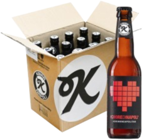 Cuore Di Napoli doos met 12 flessen van 33cl
