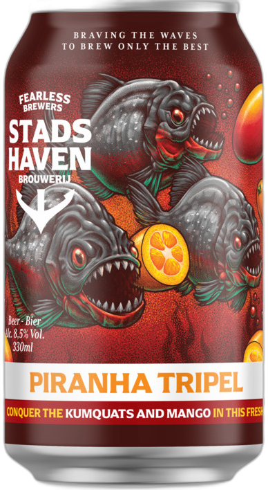 Stadshaven Piranha Tripel blikje van 33cl