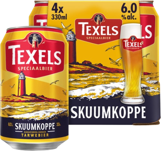 Texels Skuumkoppe 4-pack met blikjes van 33cl Texels Skuumkoppe 4-pack met blikjes van 33cl