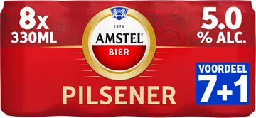 Amstel Pilsener set van 8 blikjes van 0,33 liter