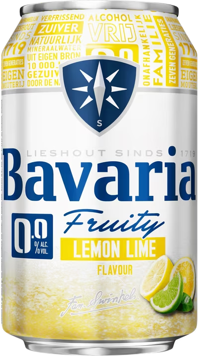 Bavaria Fruity Lemon Lime 0,0% blikje van 33cl