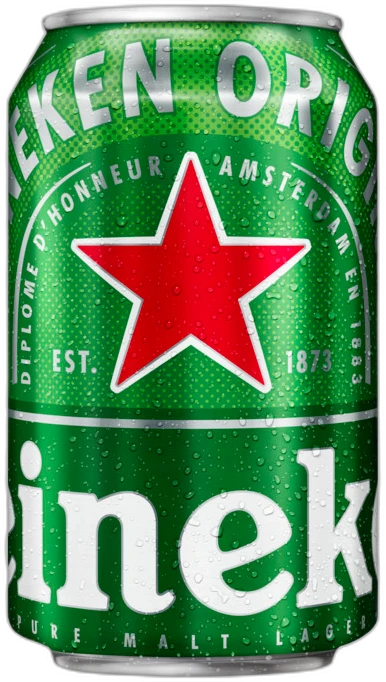 Heineken blikje van 33cl met rode ster